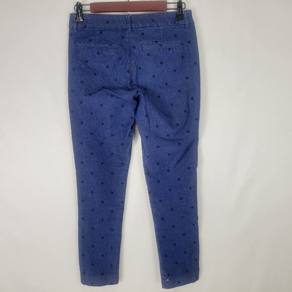 Old Navy Womens Jeans 2 Blue Low Rise Pixie Ankle Polka Dot Denim W28 x L25 - Picture 2 of 15